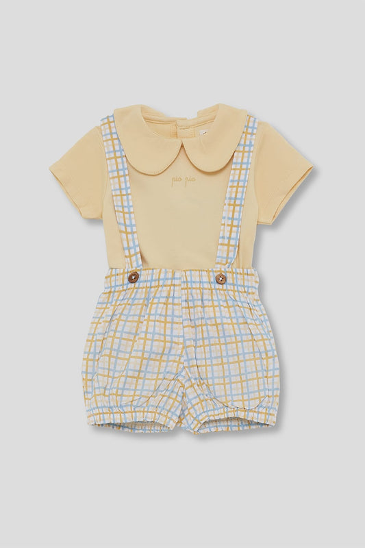 Peto bebé cuadros pastel