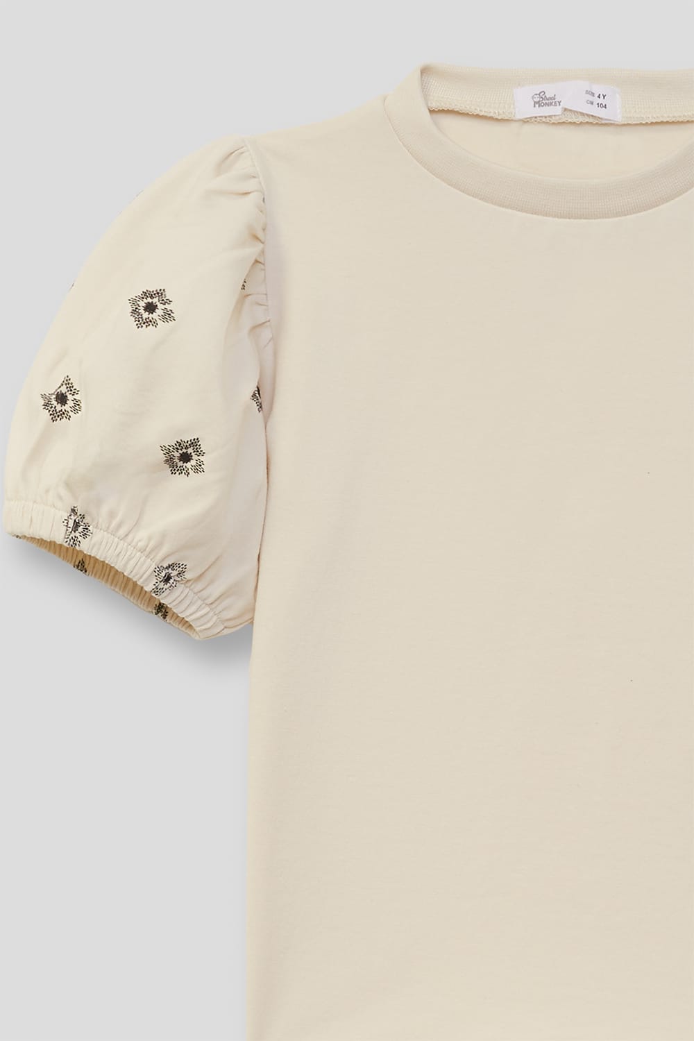 Camiseta niña mangas abullonadas florales