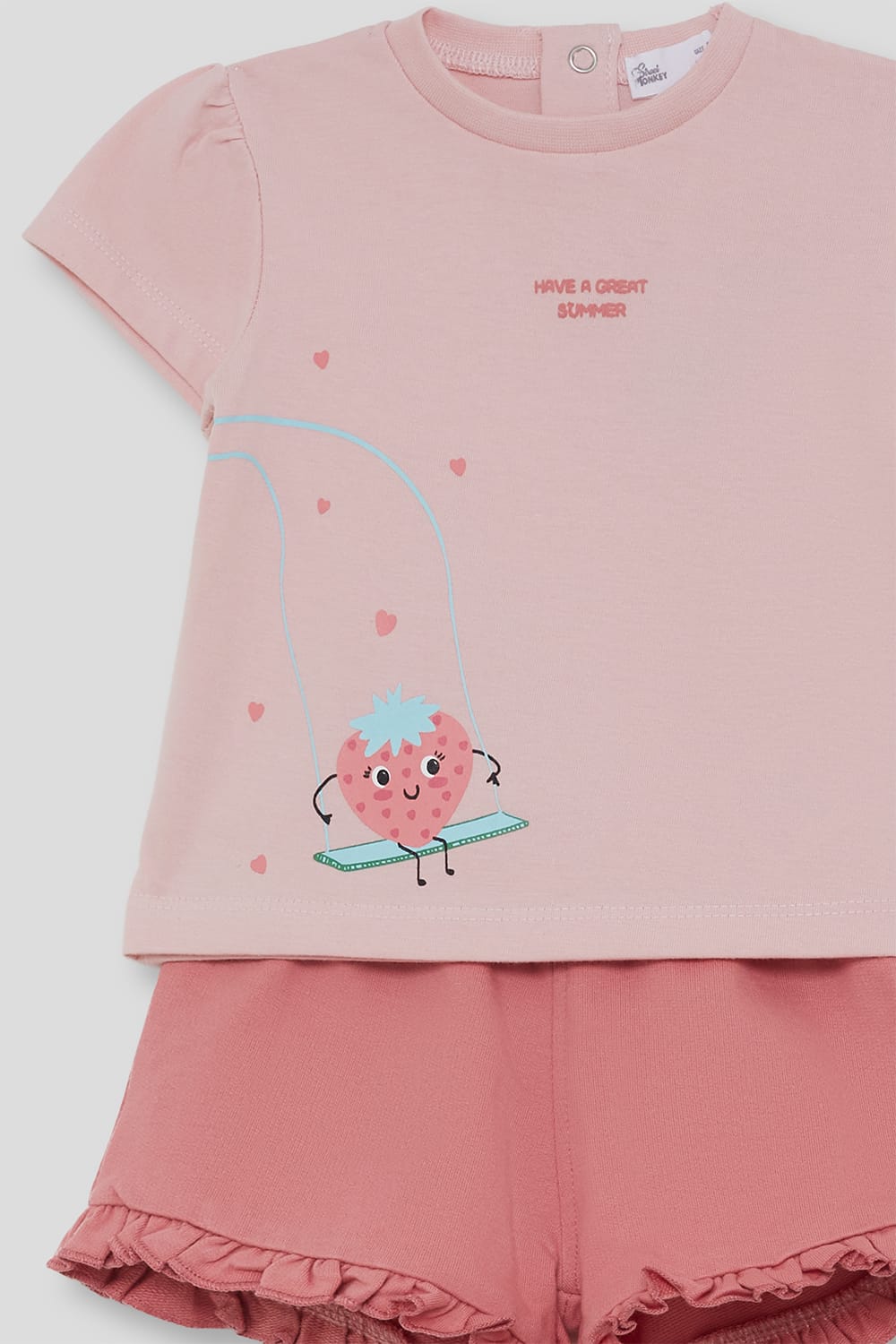 Conjunto niña rosa fresita