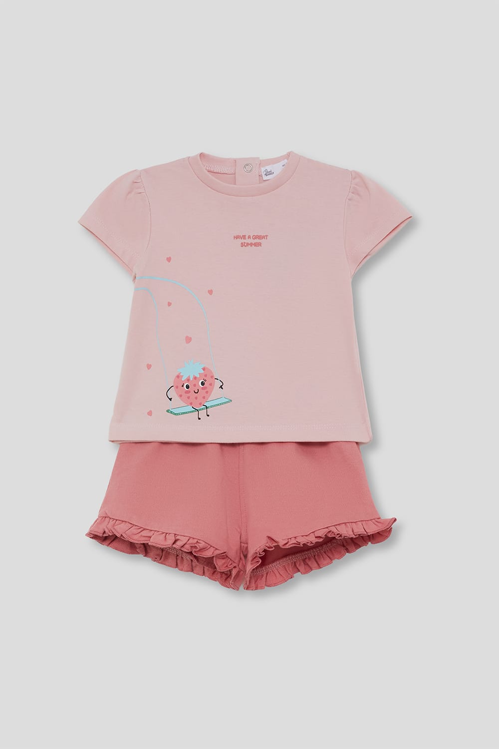 Conjunto niña rosa fresita