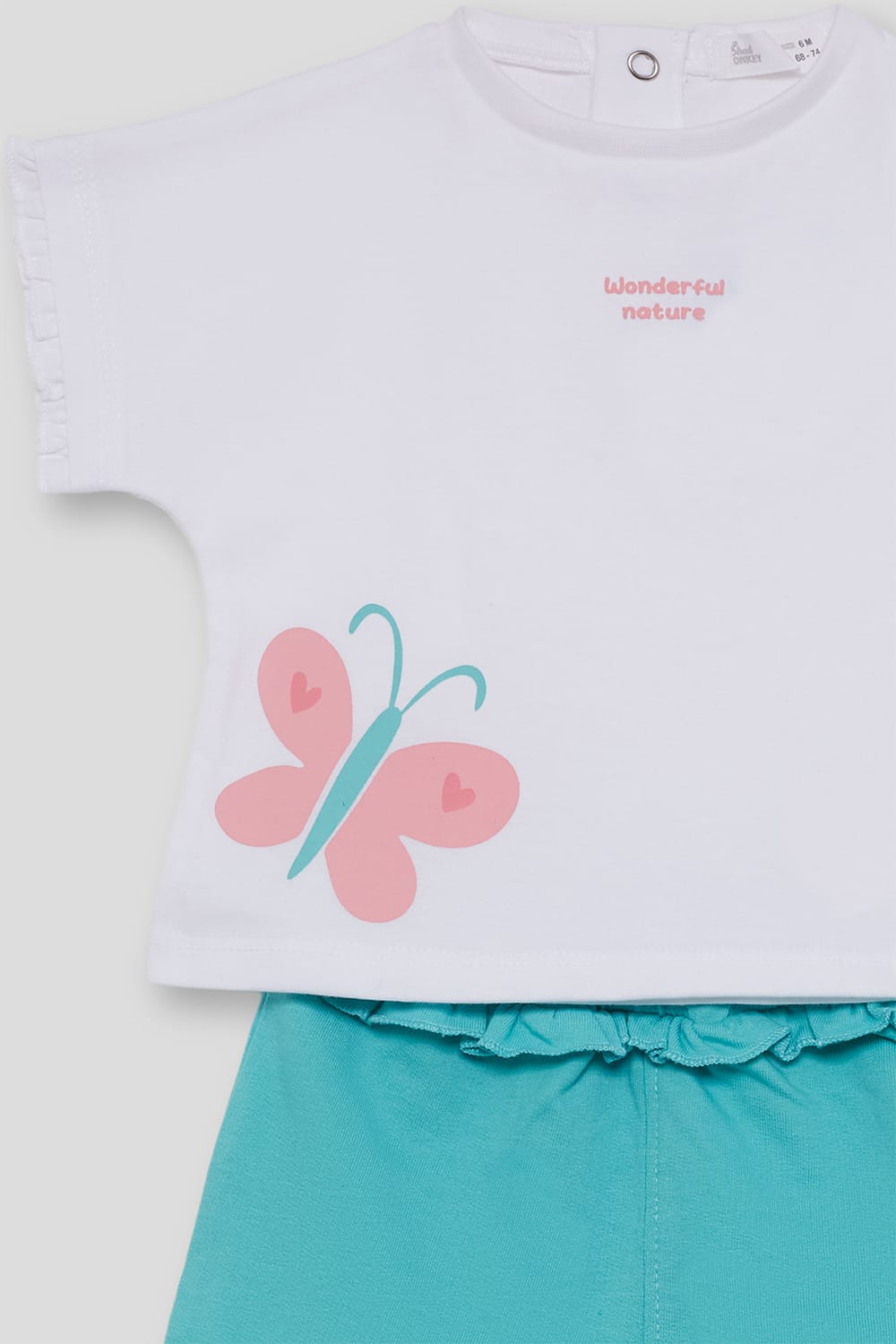 Conjunto niña mariposa turquesa